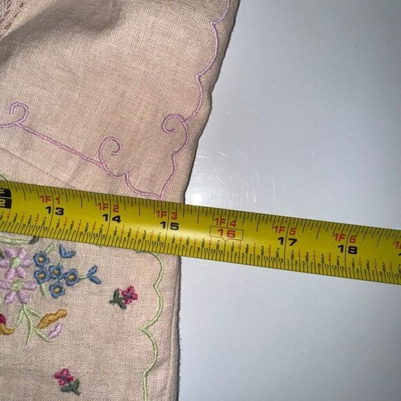 Anthropologie Linen Blend Puff Sleeve v neck mini dress | 6 | NWT New | TikTok t - Picture 12 of 16